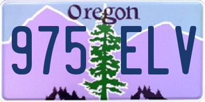OR license plate 975ELV