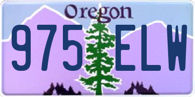 OR license plate 975ELW