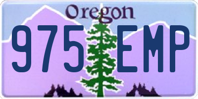 OR license plate 975EMP