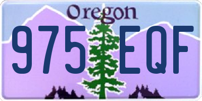 OR license plate 975EQF