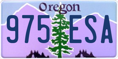 OR license plate 975ESA