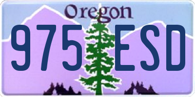 OR license plate 975ESD