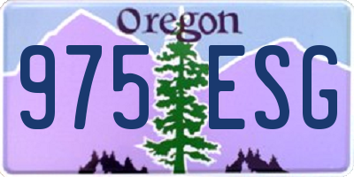 OR license plate 975ESG