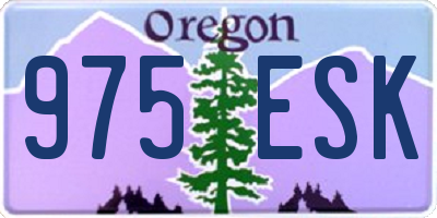 OR license plate 975ESK