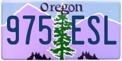 OR license plate 975ESL