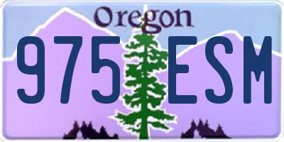 OR license plate 975ESM