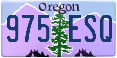 OR license plate 975ESQ