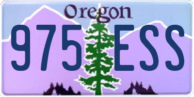 OR license plate 975ESS