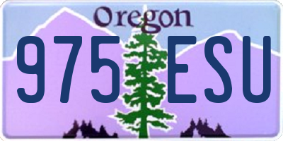 OR license plate 975ESU