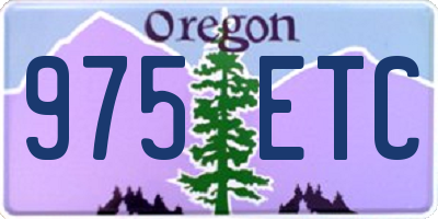 OR license plate 975ETC