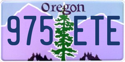 OR license plate 975ETE