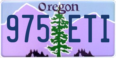 OR license plate 975ETI