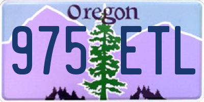 OR license plate 975ETL