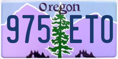 OR license plate 975ETO