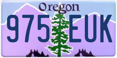 OR license plate 975EUK