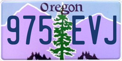 OR license plate 975EVJ
