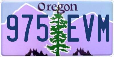 OR license plate 975EVM