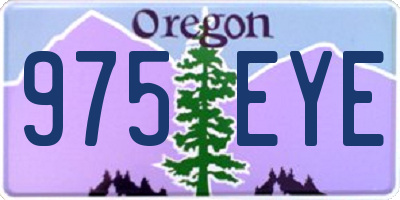 OR license plate 975EYE