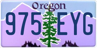 OR license plate 975EYG