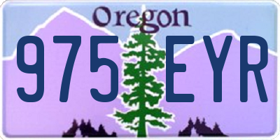 OR license plate 975EYR