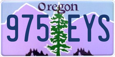 OR license plate 975EYS