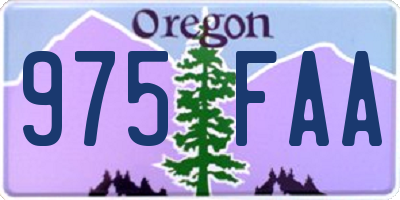 OR license plate 975FAA