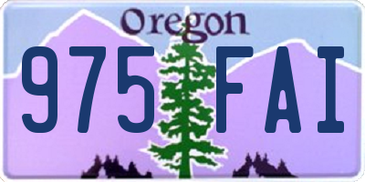 OR license plate 975FAI