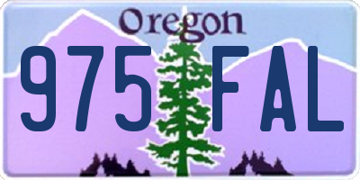 OR license plate 975FAL