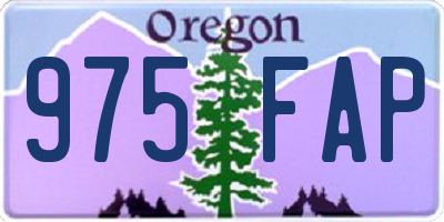 OR license plate 975FAP