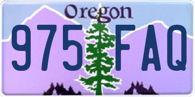OR license plate 975FAQ