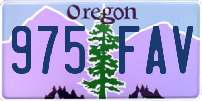 OR license plate 975FAV