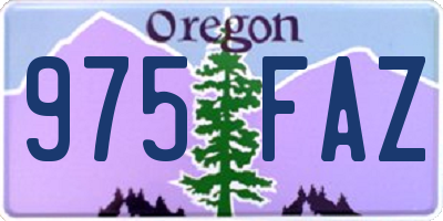 OR license plate 975FAZ