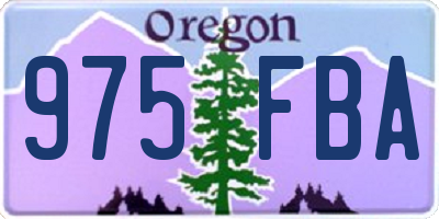 OR license plate 975FBA