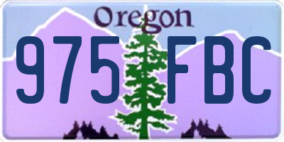 OR license plate 975FBC
