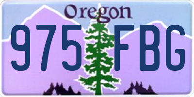 OR license plate 975FBG