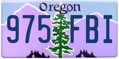 OR license plate 975FBI