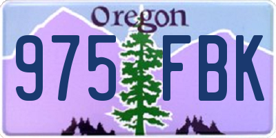 OR license plate 975FBK