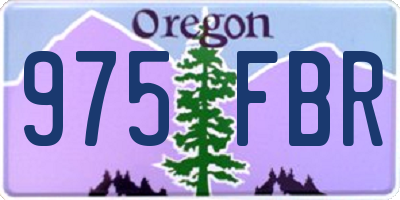 OR license plate 975FBR