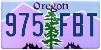 OR license plate 975FBT