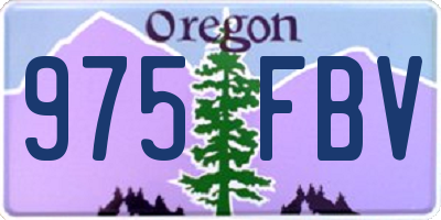 OR license plate 975FBV