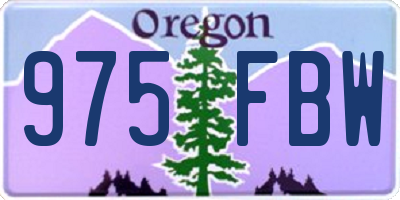 OR license plate 975FBW