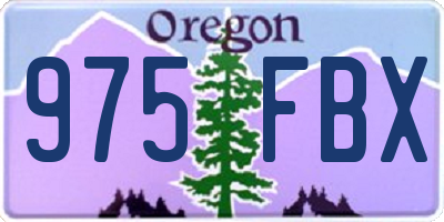 OR license plate 975FBX