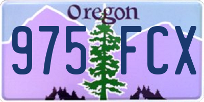 OR license plate 975FCX