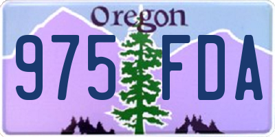OR license plate 975FDA