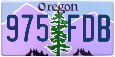 OR license plate 975FDB