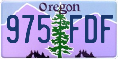OR license plate 975FDF
