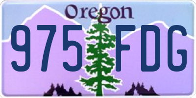 OR license plate 975FDG