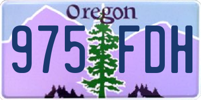OR license plate 975FDH