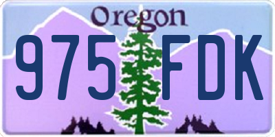 OR license plate 975FDK