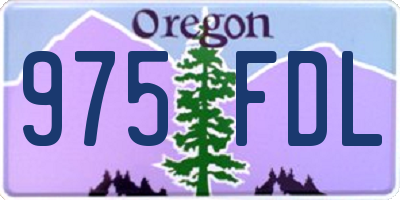 OR license plate 975FDL